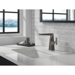 Delta Trillian 1.2 GPM Bathroom Sink Faucet Single Hole Bathroom Faucet Less Drain Assembly