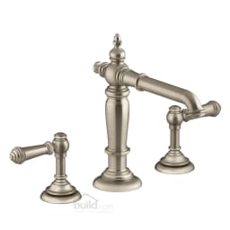 Kohler Artifacts Widespread Bathroom Faucet with Lever Handles - Free Metal Pop-Up Drain Assembly with purchase