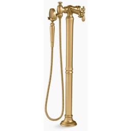 Kohler Artifacts Floor Mounted Tub Filler with Built-In Diverter - Includes Hand Shower