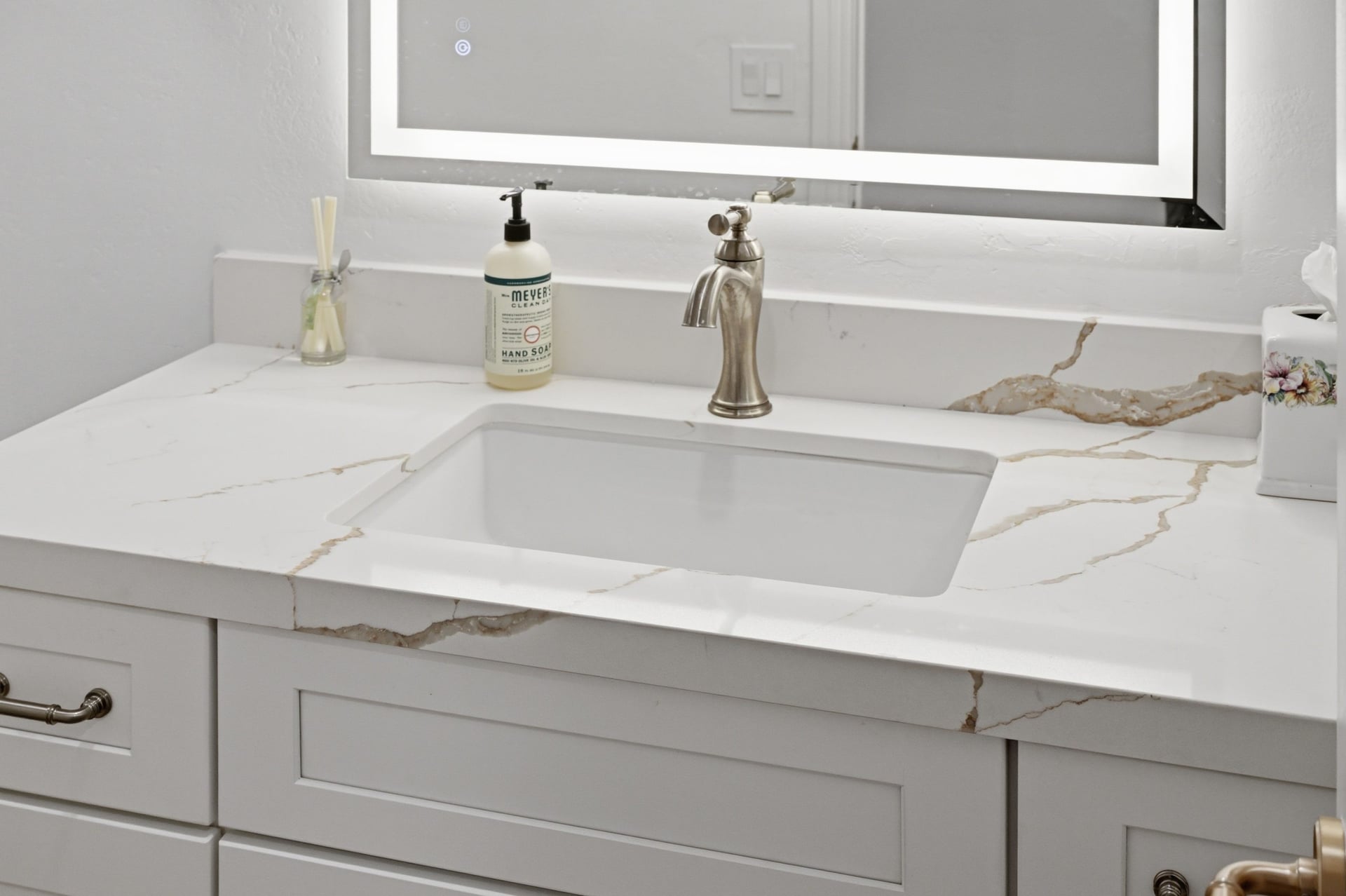 Donahue Drive - Bathroom Sink & Vanity Countertop Detail