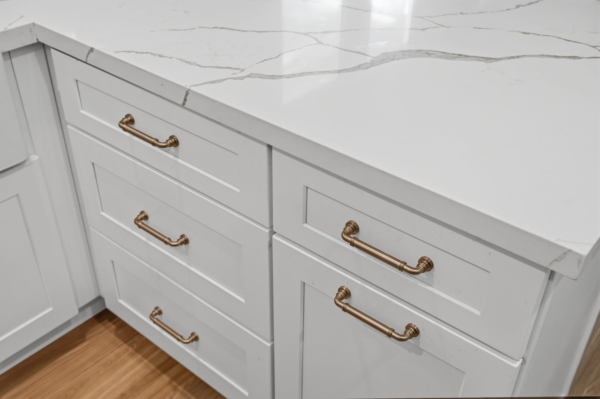 Donahue Drive - Kitchen Drawers & Quartz Countertop Close-up