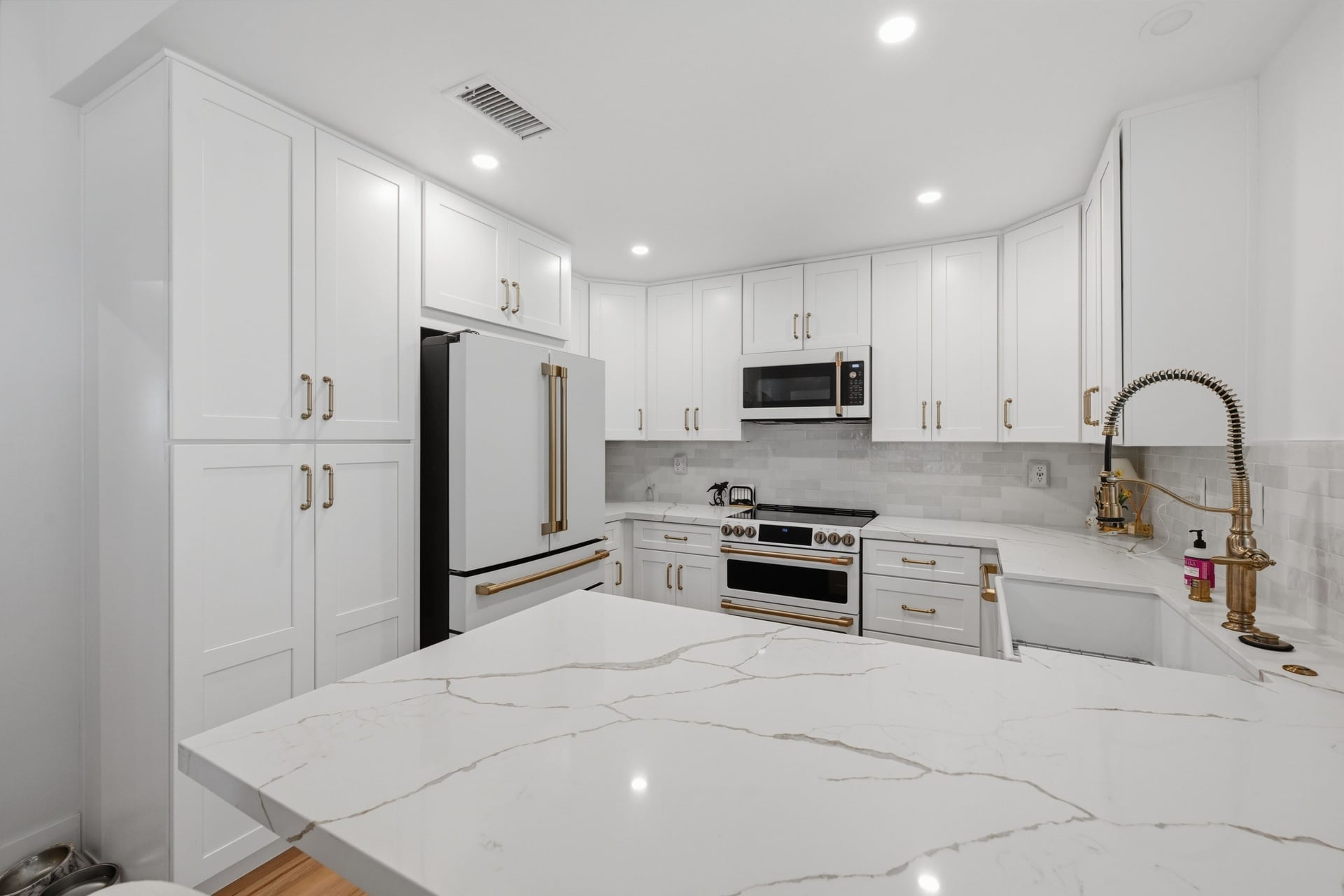 Donahue Drive - Kitchen Peninsula & Refrigerator View