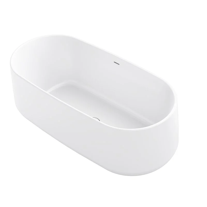 Ceric® 65" x 31" freestanding bath with center toe-tap drain