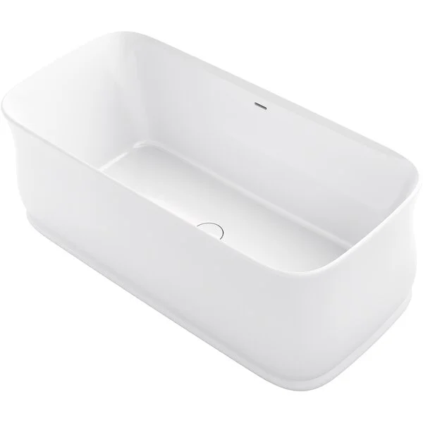Imperator 65-3/4" X 31" Freestanding Bath With Center Toe-Tap Drain