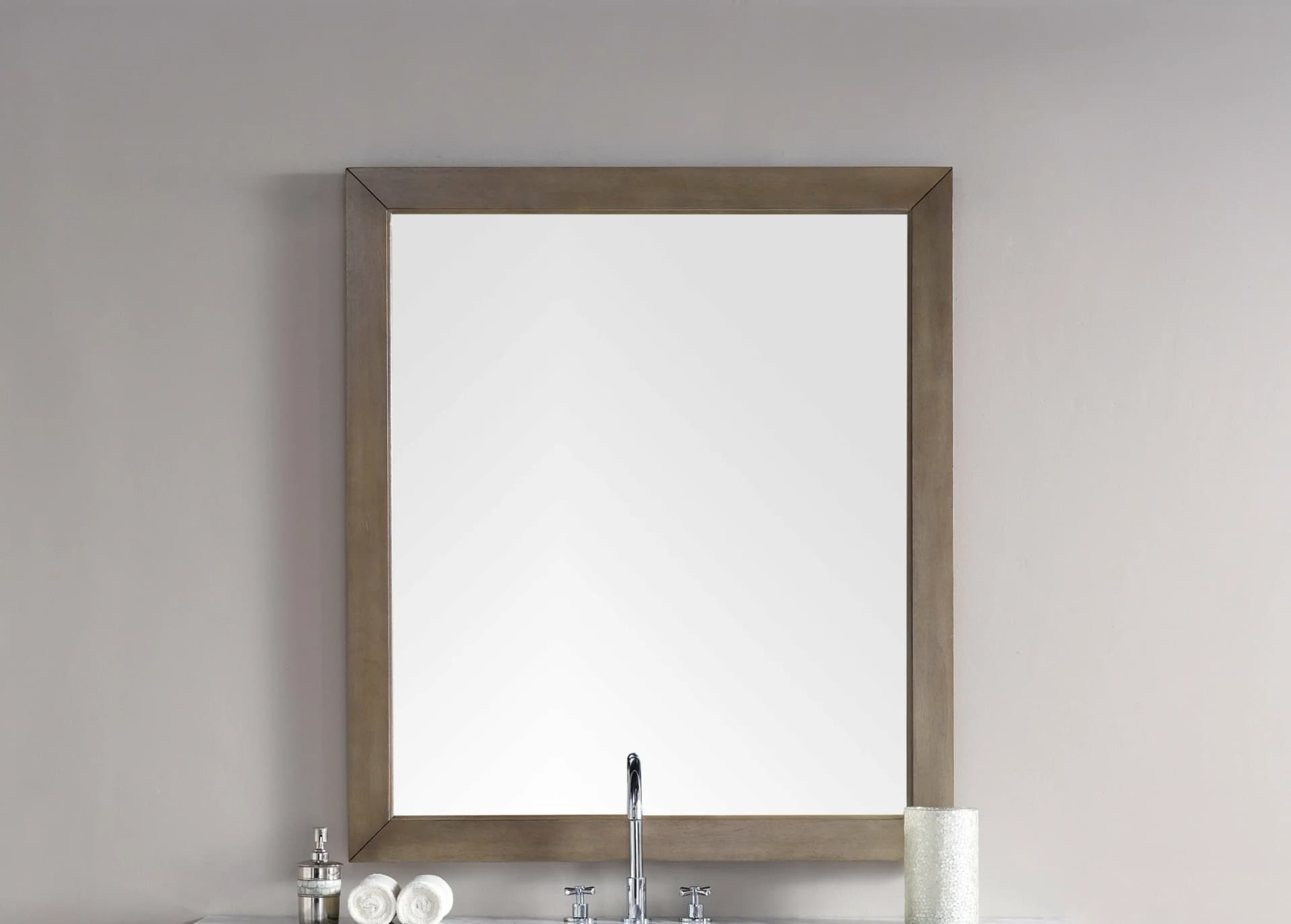 Chicago 48" Mirror, Whitewashed Walnut