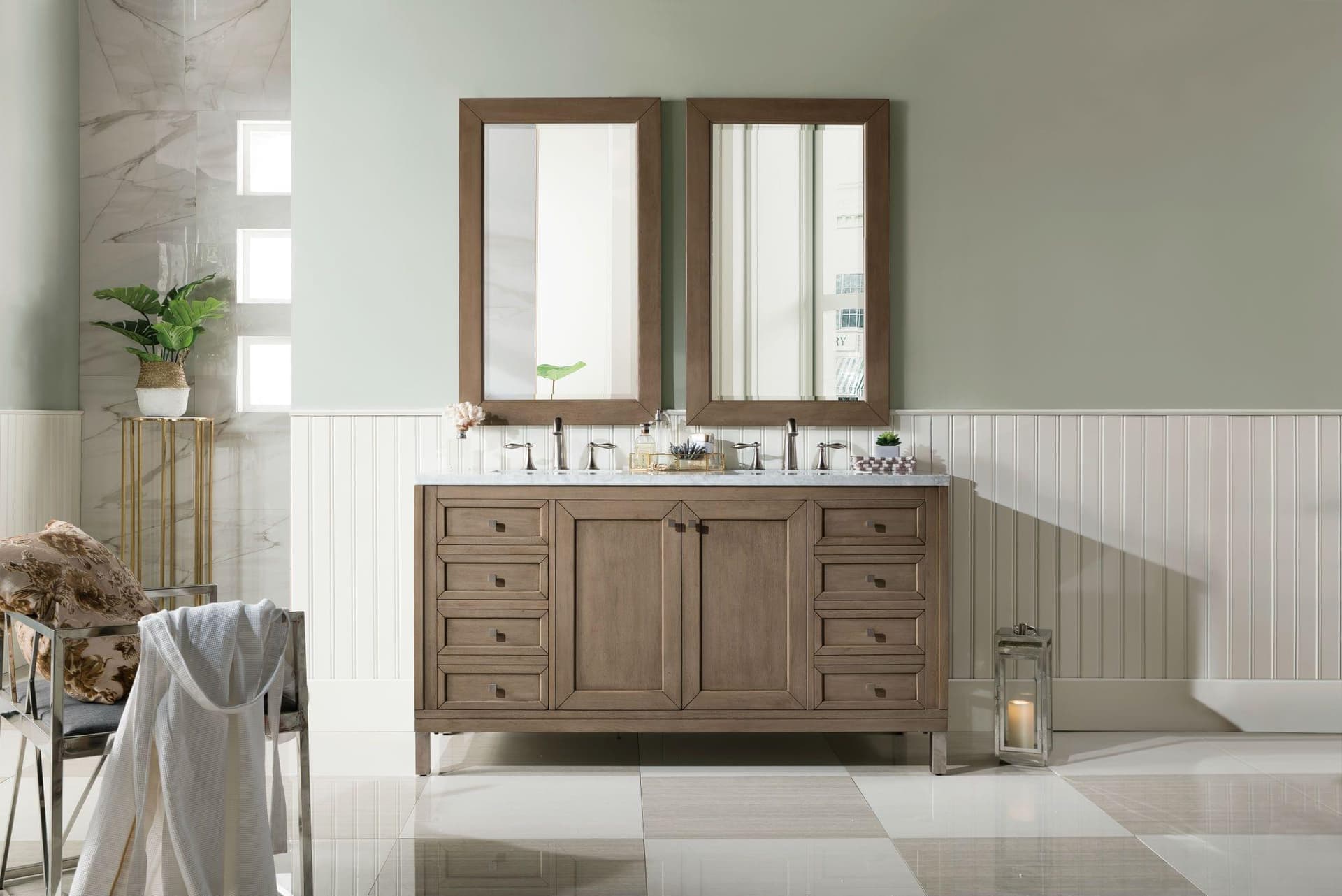 Chicago 60" Double Bathroom Vanity