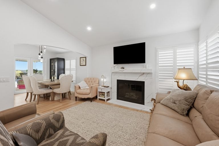 Donahue Drive - Living Room Facing Dining Area