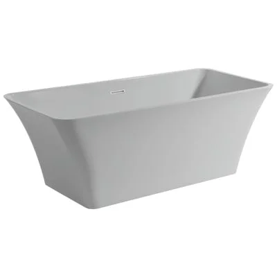 Torelle 67 In. X 30 In. Freestanding Tub With Center Drain In White