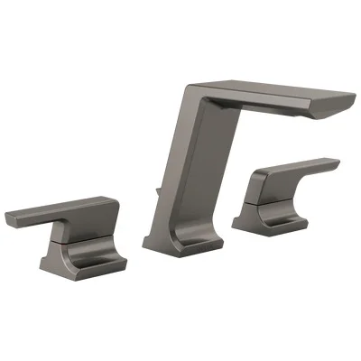 Pivotal® Two Handle Widespread Bathroom Faucet In Black Stainless