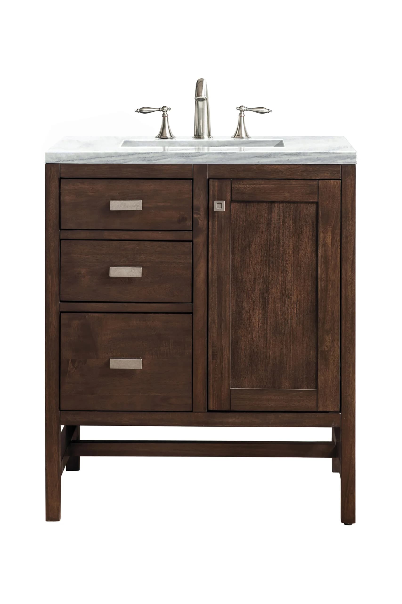 Addison 30" Single Vanity Cabinet w/ 3 CM Arctic Fall Solid Surface Countertop