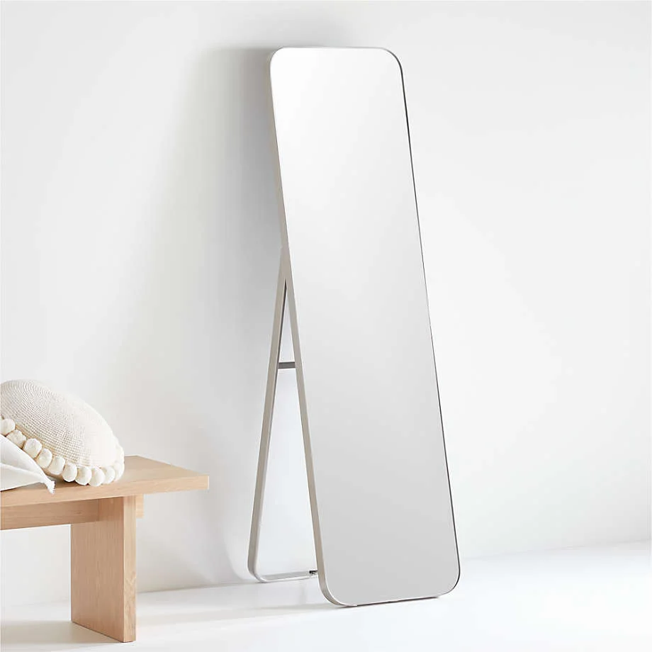 Edge Silver Standing Mirror
