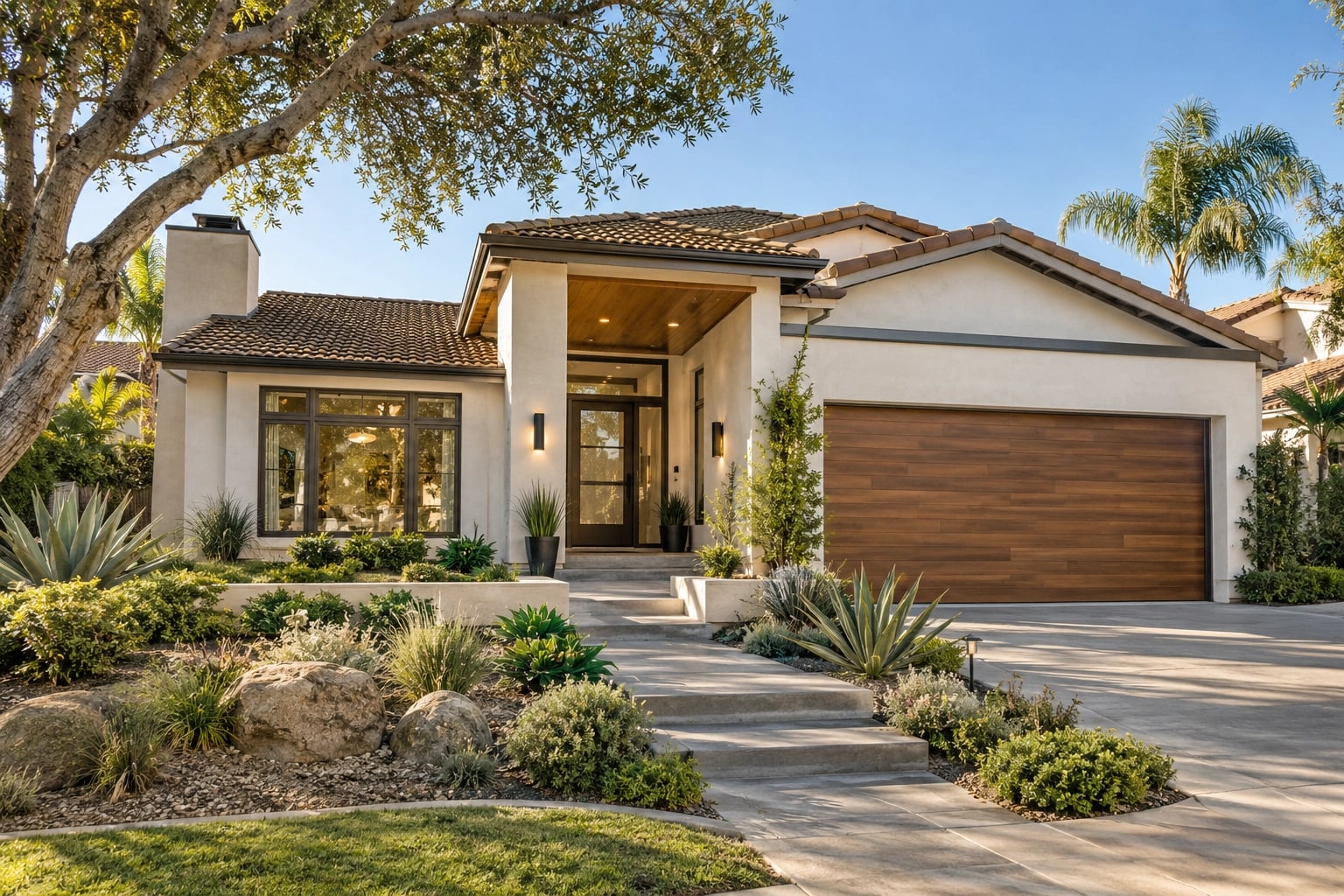 Modernized San Diego tract home with contemporary upgrades and updated landscaping