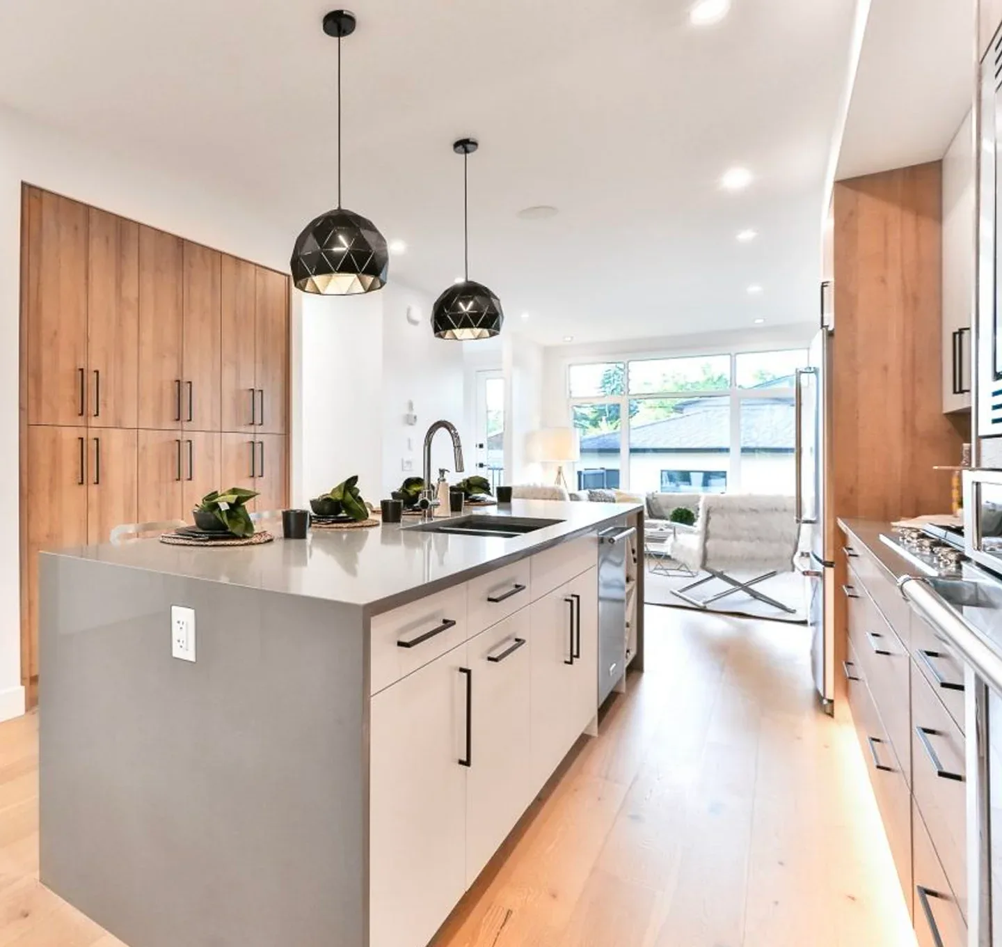 Beautifully remodeled kitchen with modern appliances and elegant design