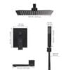 matte black casainc dual shower heads m6201 a 10 mb c3 145