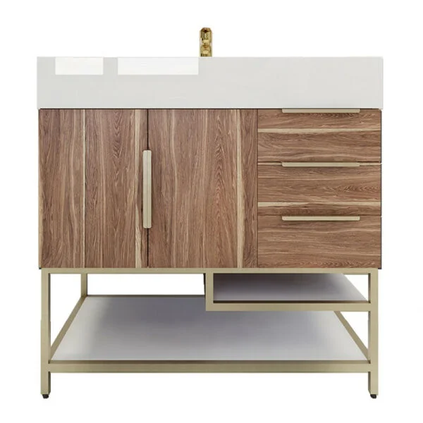 Bethany 36'' Freestanding Vanity With Reinforced Acrylic Sink (Right Side Drawers)