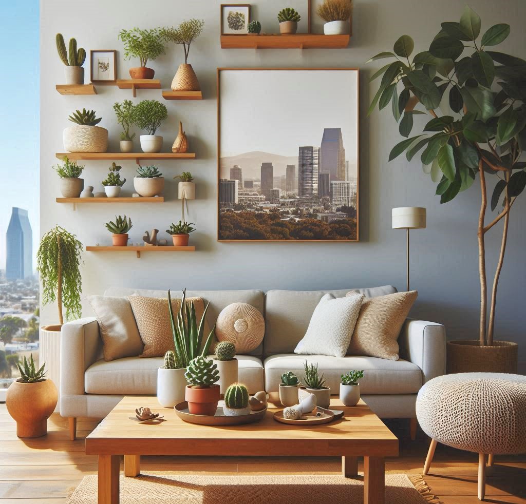 plants in living room